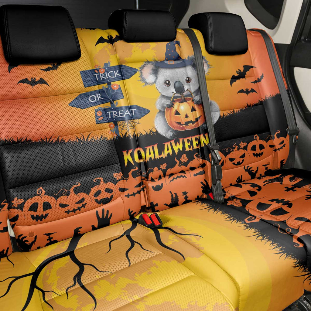 Happy Koalaween Back Car Seat Cover Koala Ghost Trick or Treat