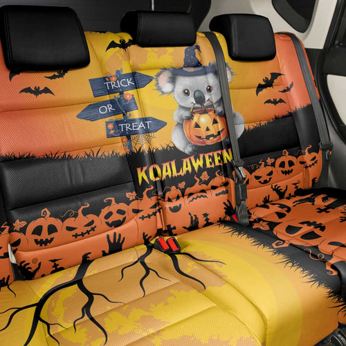 Happy Koalaween Back Car Seat Cover Koala Ghost Trick or Treat