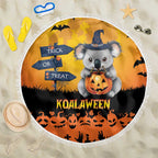 Happy Koalaween Beach Blanket Koala Ghost Trick or Treat