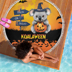 Happy Koalaween Beach Blanket Koala Ghost Trick or Treat