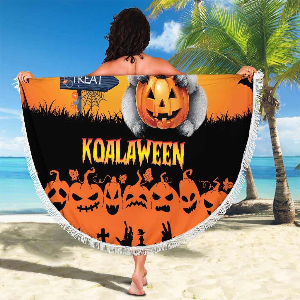 Happy Koalaween Beach Blanket Koala Ghost Trick or Treat