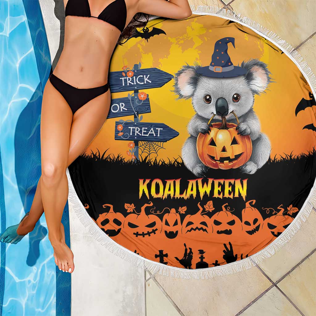 Happy Koalaween Beach Blanket Koala Ghost Trick or Treat