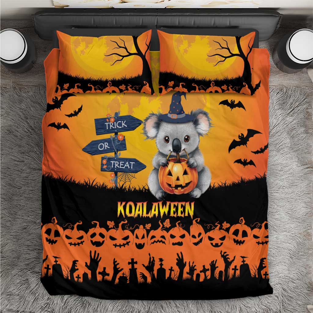 Happy Koalaween Bedding Set Koala Ghost Trick or Treat