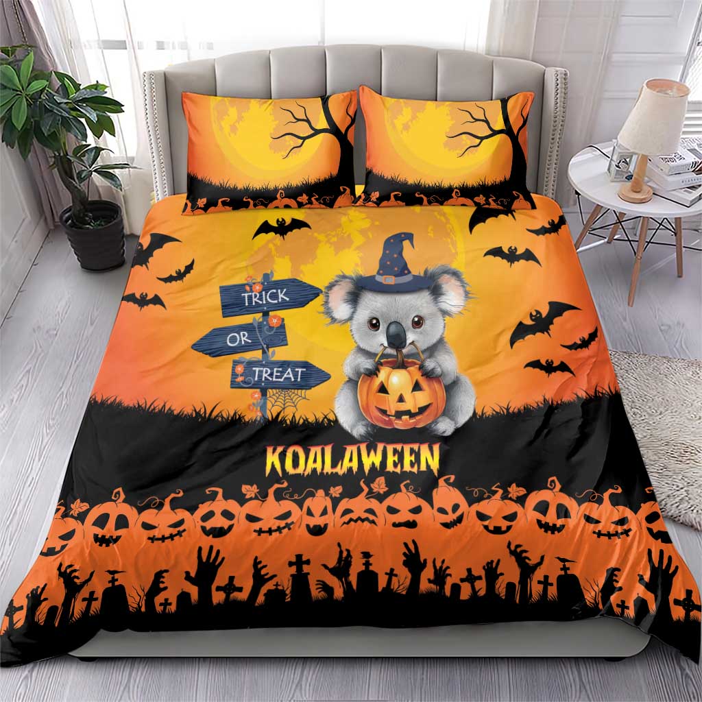 Happy Koalaween Bedding Set Koala Ghost Trick or Treat