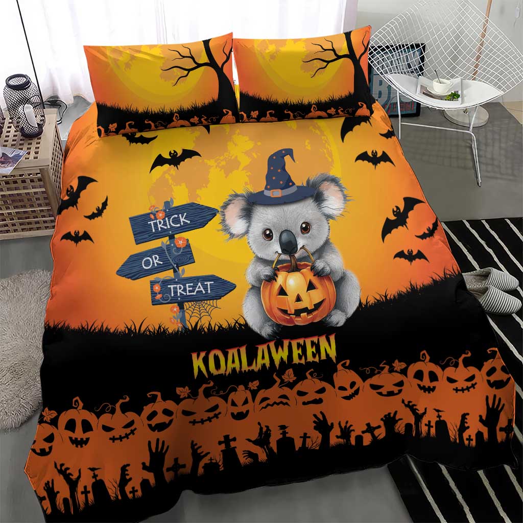 Happy Koalaween Bedding Set Koala Ghost Trick or Treat