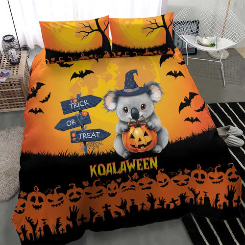 Happy Koalaween Bedding Set Koala Ghost Trick or Treat