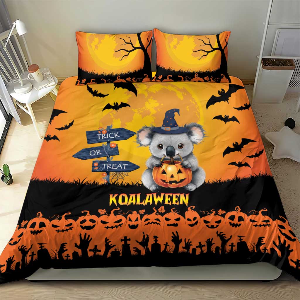 Happy Koalaween Bedding Set Koala Ghost Trick or Treat