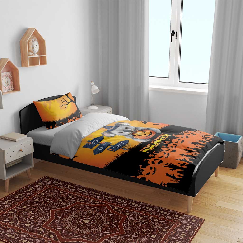 Happy Koalaween Bedding Set Koala Ghost Trick or Treat