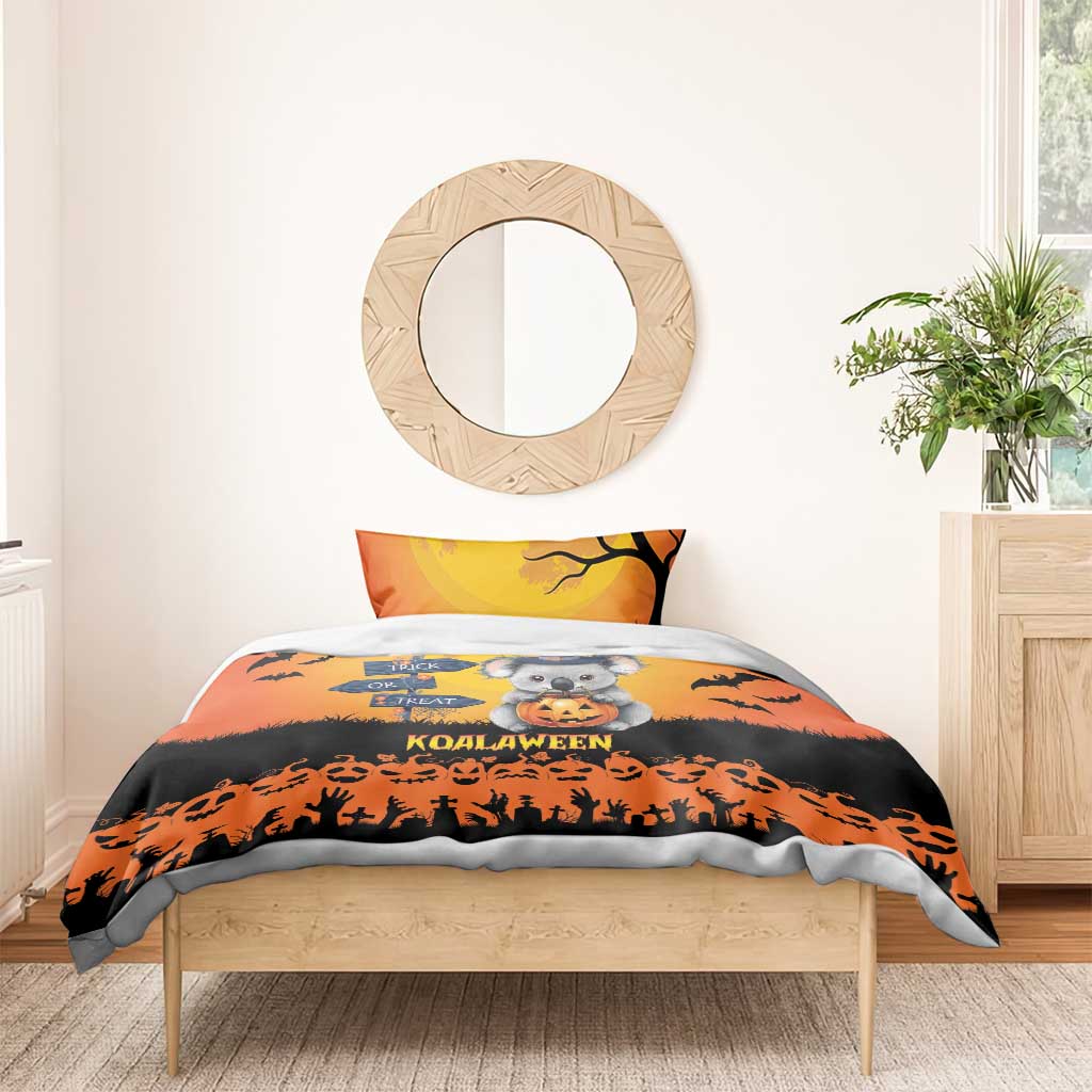Happy Koalaween Bedding Set Koala Ghost Trick or Treat