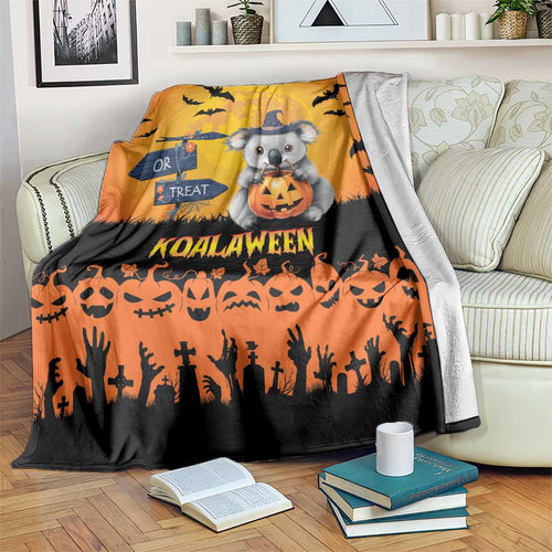 Happy Koalaween Blanket Koala Ghost Trick or Treat