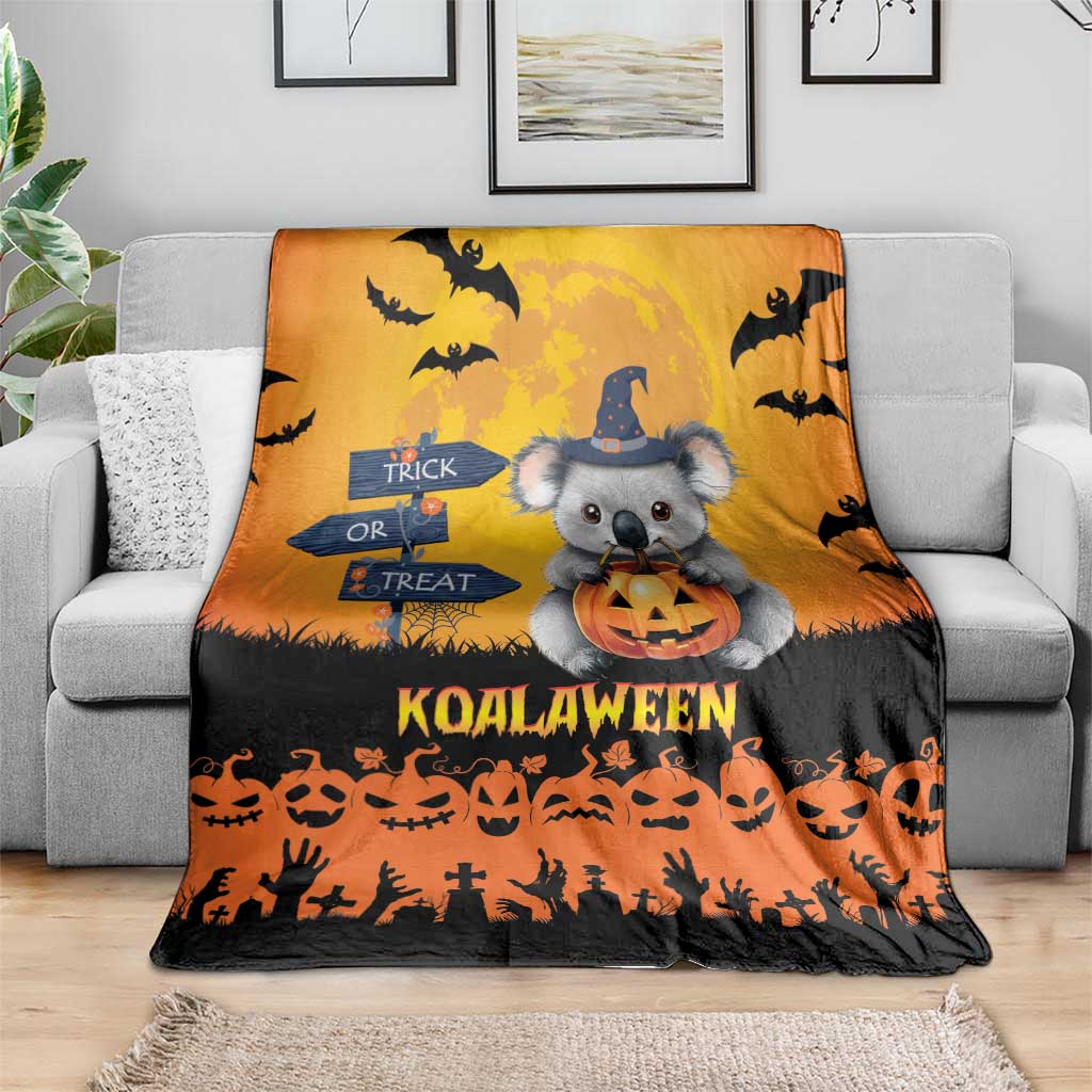 Happy Koalaween Blanket Koala Ghost Trick or Treat