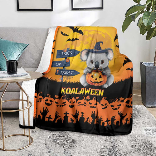 Happy Koalaween Blanket Koala Ghost Trick or Treat