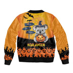 Happy Koalaween Bomber Jacket Koala Ghost Trick or Treat