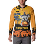 Happy Koalaween Button Sweatshirt Koala Ghost Trick or Treat