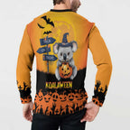 Happy Koalaween Button Sweatshirt Koala Ghost Trick or Treat