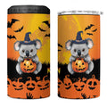 Happy Koalaween 4 in 1 Can Cooler Tumbler Koala Ghost Trick or Treat