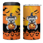 Happy Koalaween 4 in 1 Can Cooler Tumbler Koala Ghost Trick or Treat