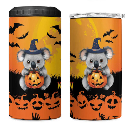 Happy Koalaween 4 in 1 Can Cooler Tumbler Koala Ghost Trick or Treat