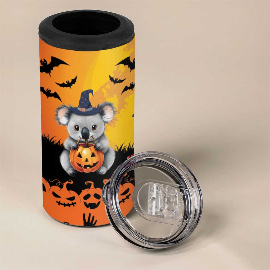Happy Koalaween 4 in 1 Can Cooler Tumbler Koala Ghost Trick or Treat