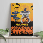 Happy Koalaween Canvas Wall Art Koala Ghost Trick or Treat