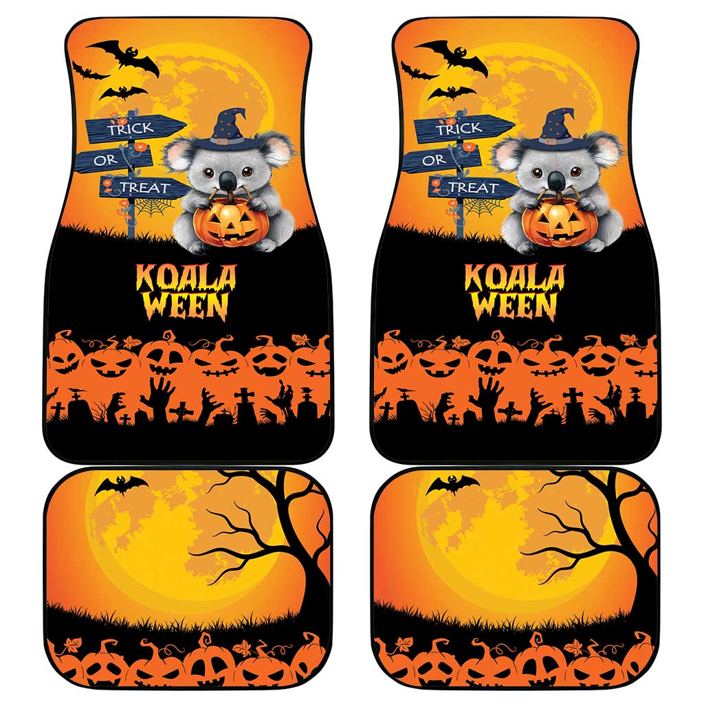 Happy Koalaween Car Mats Koala Ghost Trick or Treat