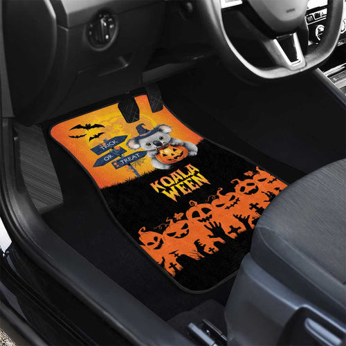 Happy Koalaween Car Mats Koala Ghost Trick or Treat