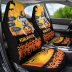 Happy Koalaween Car Seat Cover Koala Ghost Trick or Treat