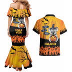 Happy Koalaween Couples Matching Mermaid Dress and Hawaiian Shirt Koala Ghost Trick or Treat