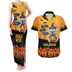 Happy Koalaween Couples Matching Tank Maxi Dress and Hawaiian Shirt Koala Ghost Trick or Treat