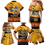 Happy Koalaween Family Matching Mermaid Dress and Hawaiian Shirt Koala Ghost Trick or Treat
