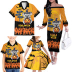 Happy Koalaween Family Matching Off The Shoulder Long Sleeve Dress and Hawaiian Shirt Koala Ghost Trick or Treat