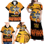 Happy Koalaween Family Matching Off Shoulder Maxi Dress and Hawaiian Shirt Koala Ghost Trick or Treat