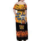 Happy Koalaween Family Matching Off Shoulder Maxi Dress and Hawaiian Shirt Koala Ghost Trick or Treat