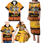 Happy Koalaween Family Matching Puletasi and Hawaiian Shirt Koala Ghost Trick or Treat