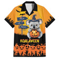 Happy Koalaween Family Matching Short Sleeve Bodycon Dress and Hawaiian Shirt Koala Ghost Trick or Treat