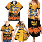 Happy Koalaween Family Matching Summer Maxi Dress and Hawaiian Shirt Koala Ghost Trick or Treat