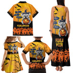 Happy Koalaween Family Matching Tank Maxi Dress and Hawaiian Shirt Koala Ghost Trick or Treat