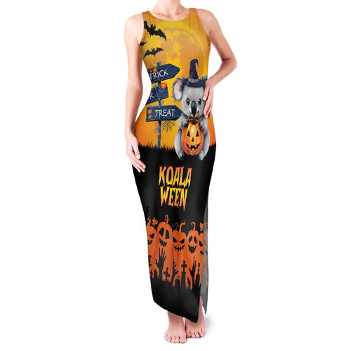 Happy Koalaween Family Matching Tank Maxi Dress and Hawaiian Shirt Koala Ghost Trick or Treat