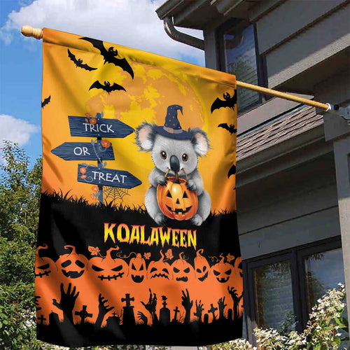 Happy Koalaween Garden Flag Koala Ghost Trick or Treat