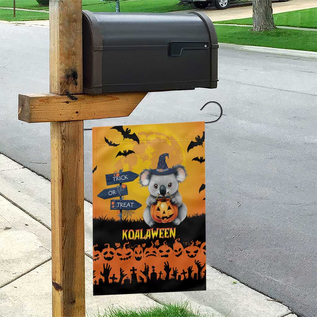 Happy Koalaween Garden Flag Koala Ghost Trick or Treat