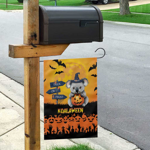 Happy Koalaween Garden Flag Koala Ghost Trick or Treat