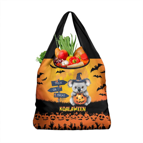 Happy Koalaween Grocery Bag Koala Ghost Trick or Treat
