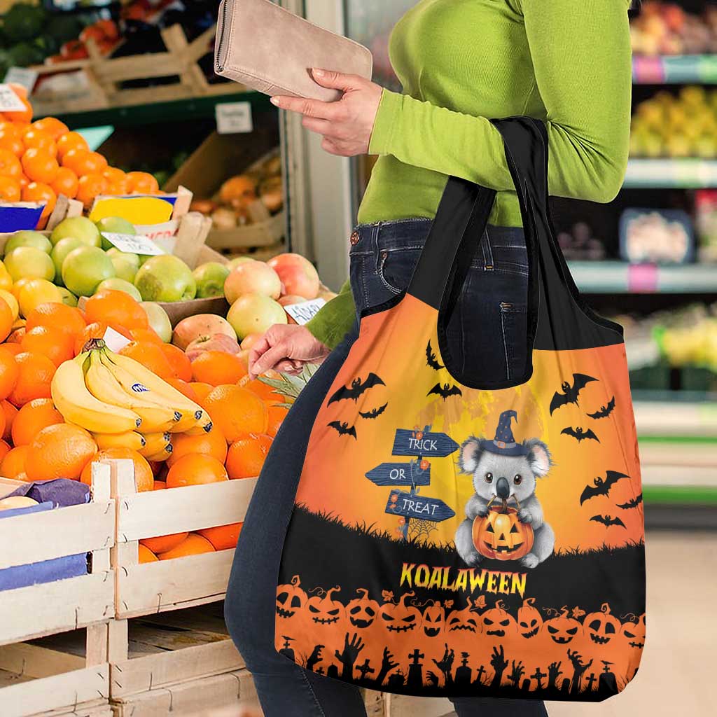 Happy Koalaween Grocery Bag Koala Ghost Trick or Treat