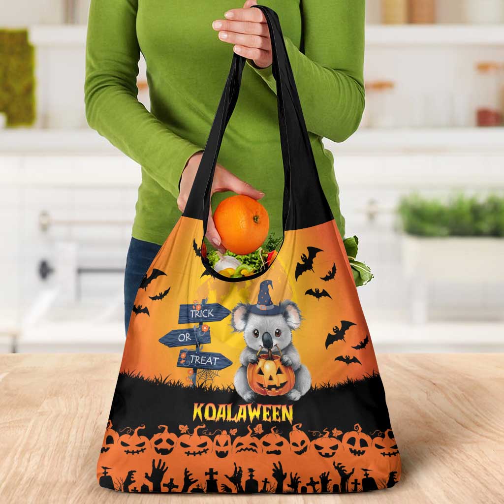 Happy Koalaween Grocery Bag Koala Ghost Trick or Treat