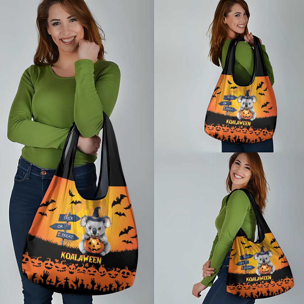 Happy Koalaween Grocery Bag Koala Ghost Trick or Treat