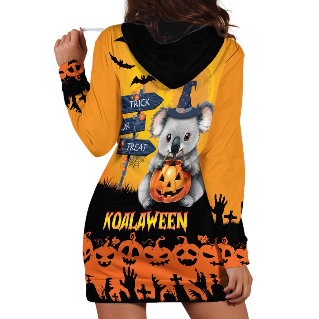 Happy Koalaween Hoodie Dress Koala Ghost Trick or Treat