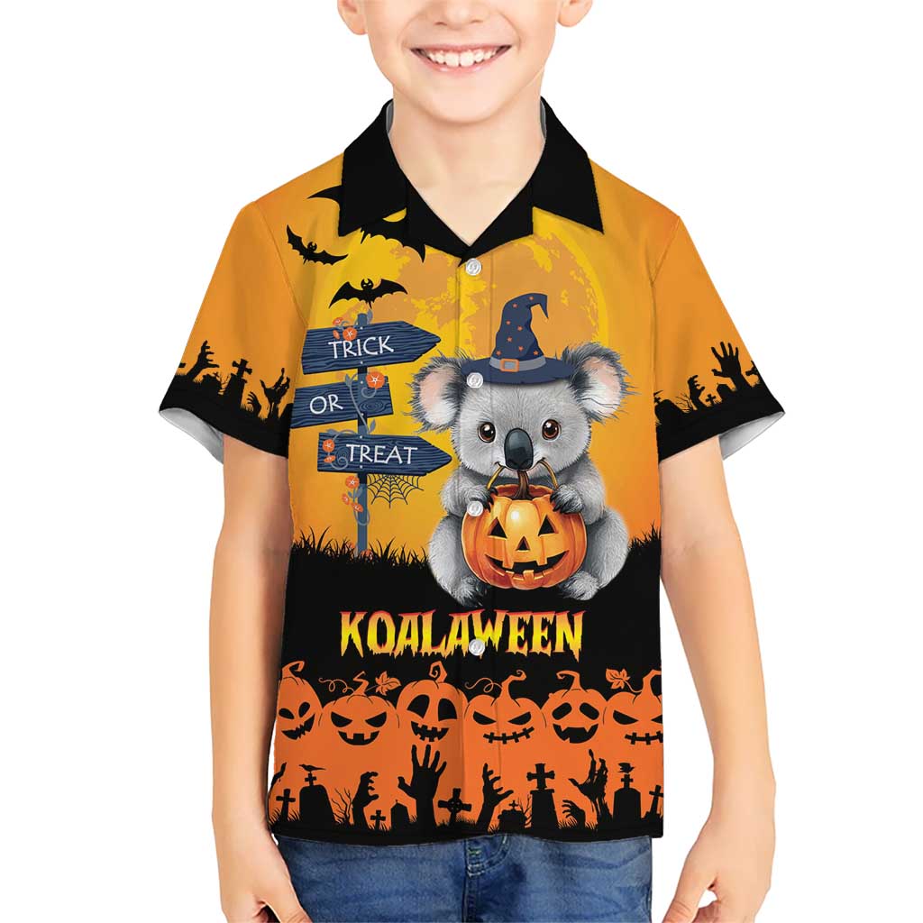 Happy Koalaween Kid Hawaiian Shirt Koala Ghost Trick or Treat