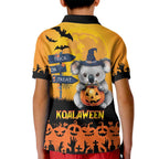 Happy Koalaween Kid Polo Shirt Koala Ghost Trick or Treat