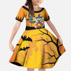 Happy Koalaween Kid Short Sleeve Dress Koala Ghost Trick or Treat