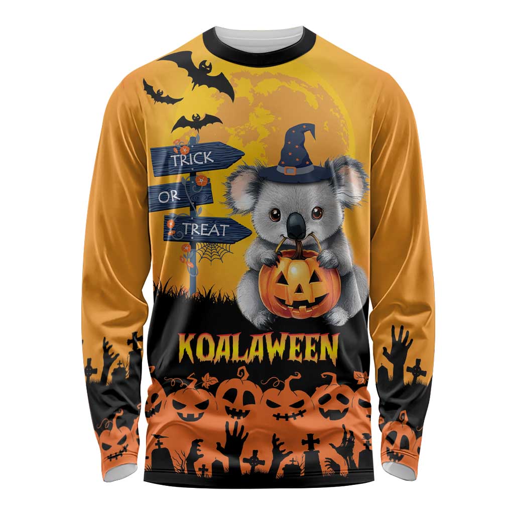 Happy Koalaween Long Sleeve Shirt Koala Ghost Trick or Treat